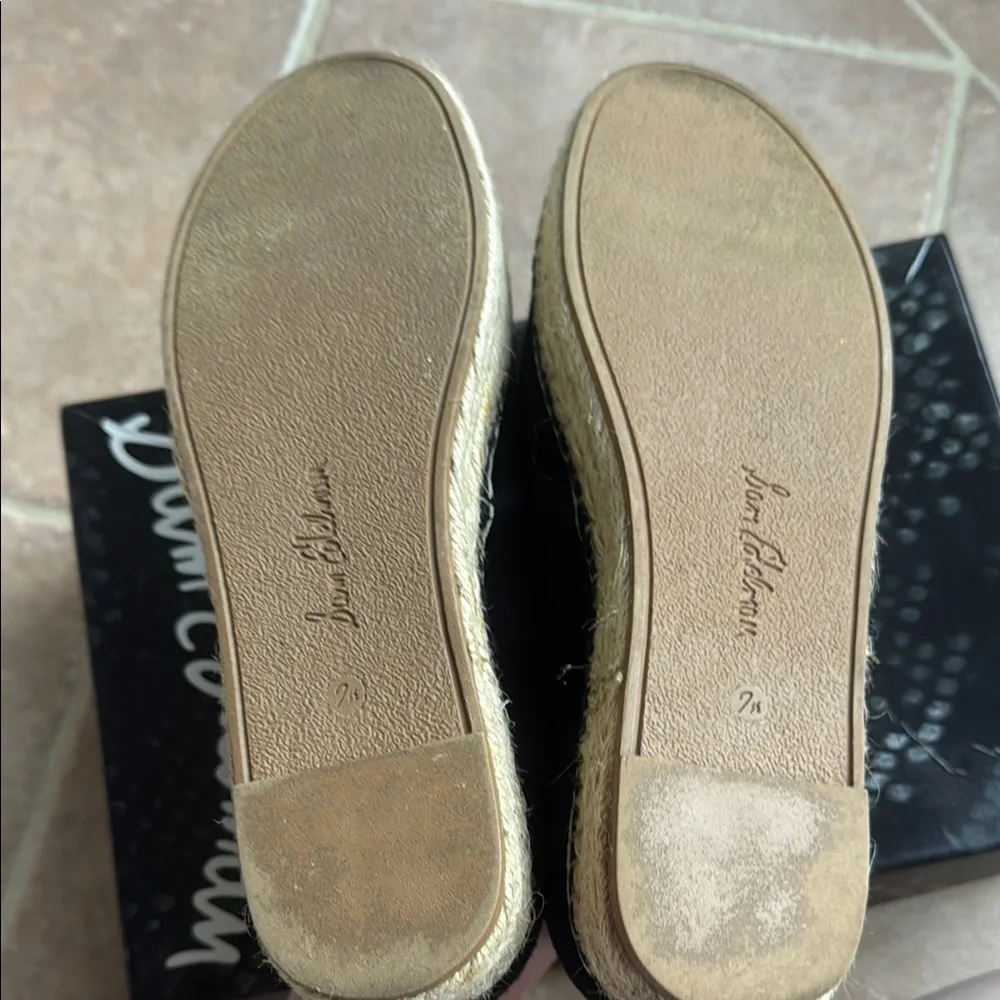 Sam Edelman Black Jute Platform Slip-Ons - Picture 2 of 2